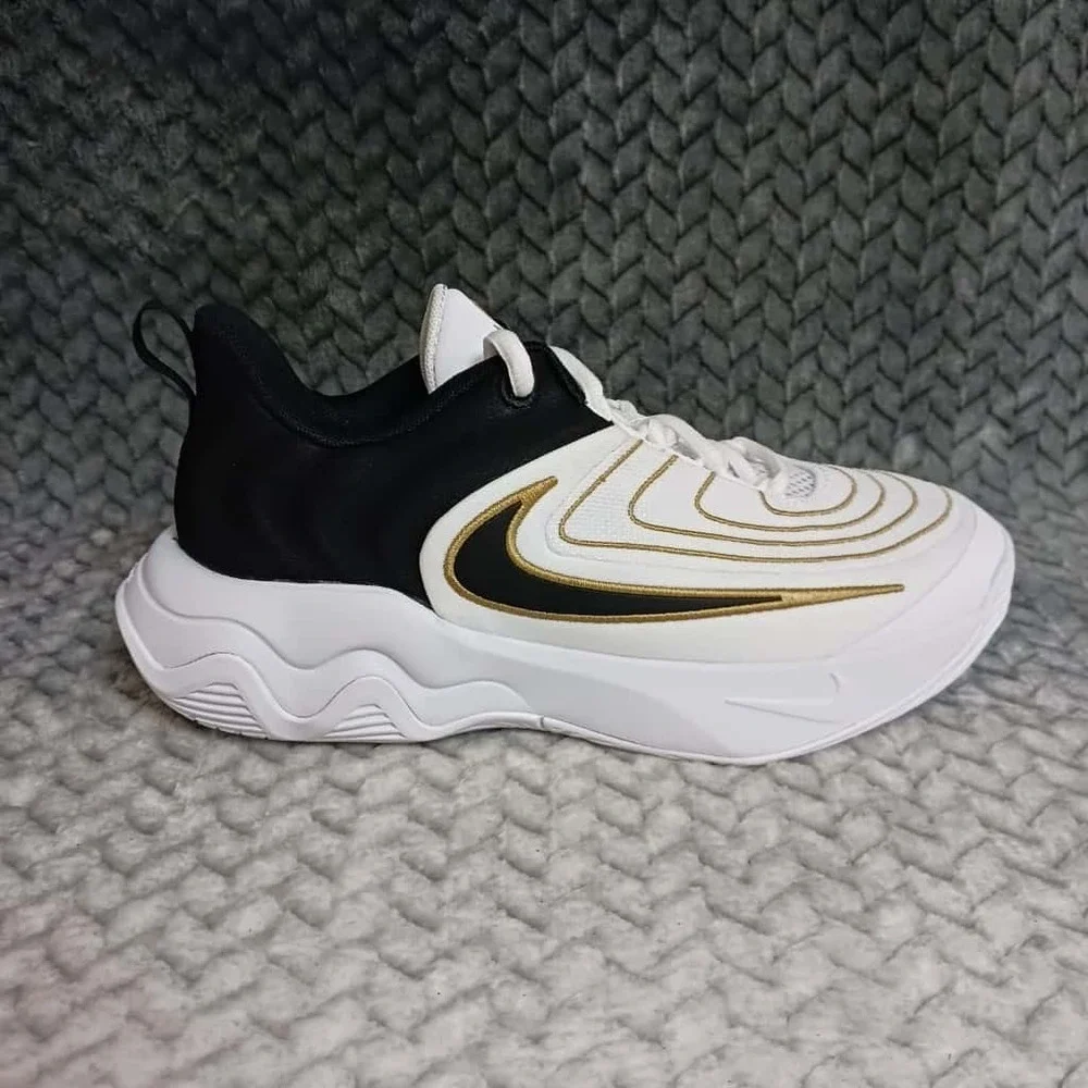 Nike Giannis Immortality 4 GS Basketball Sneakers Shoes White Black Size 2.5Y